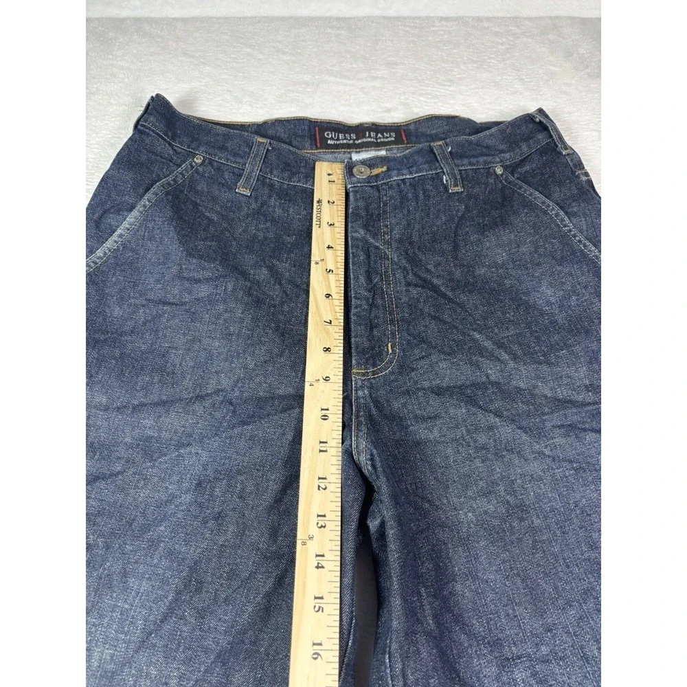 Vtg Guess Jeans Carpenter Denim Shorts Mens 33 Blue Workwear 90s Hip Hop